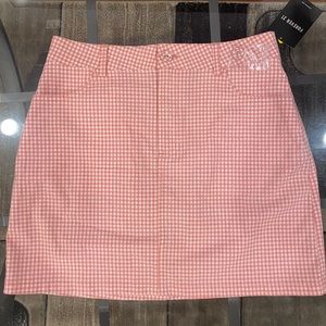 Pink & White Mini Skirt